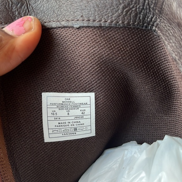 Merrell Women Oak leather Mid Calf Moto boot water resistant buckle harness 10.5 - Picture 8 of 16